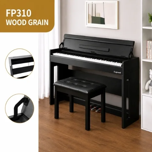 פסנתר שחור FP310 נייח 88 קלידים (מלאים) כולל פדל SUSTAIN LEGRAND