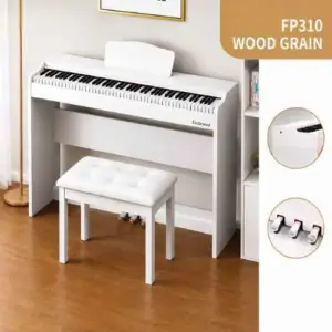 פסנתר לבן FP310 נייח 88 קלידים (מקלדת מלאה ) כולל פדל SUSTAIN LEGRAND