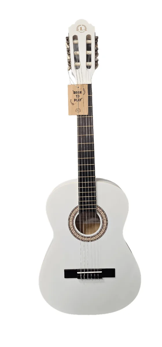 גיטרה קלאסית 43 בצבע לבן מאט LC-20 כולל תיק מבית LEGRAND