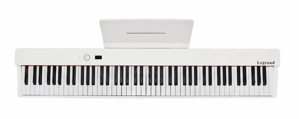 ערכת פסנתר מגנטי יוקרתי MP300 88 קלידים מתקפל לבן כולל תיק נשיאה, פדל, שנאי ומעמד תווים LEGRAND