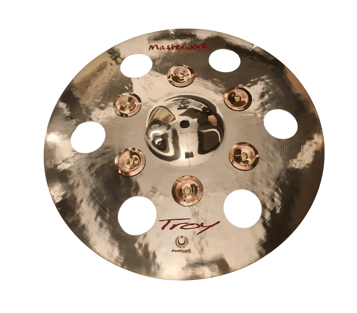 מצילת קראש 16" עם חורים + מצלצלים מסדרת TROY דגם TCR-BH16 מבית MASTERWORK
