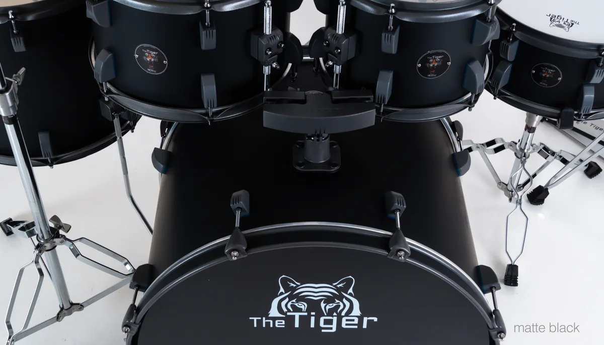 מערכת תופים 5 חלקים 18" TG180 בצבע Matte Black ODERY(Brazil)