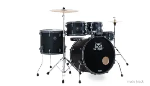 מערכת תופים OD-TG200 - סט 5 חלקים+ אבזור מלא הכולל מצילות וכסא 20" מסדרת Tiger Series בצבע Matte Black מבית ODERY(Brazil)
