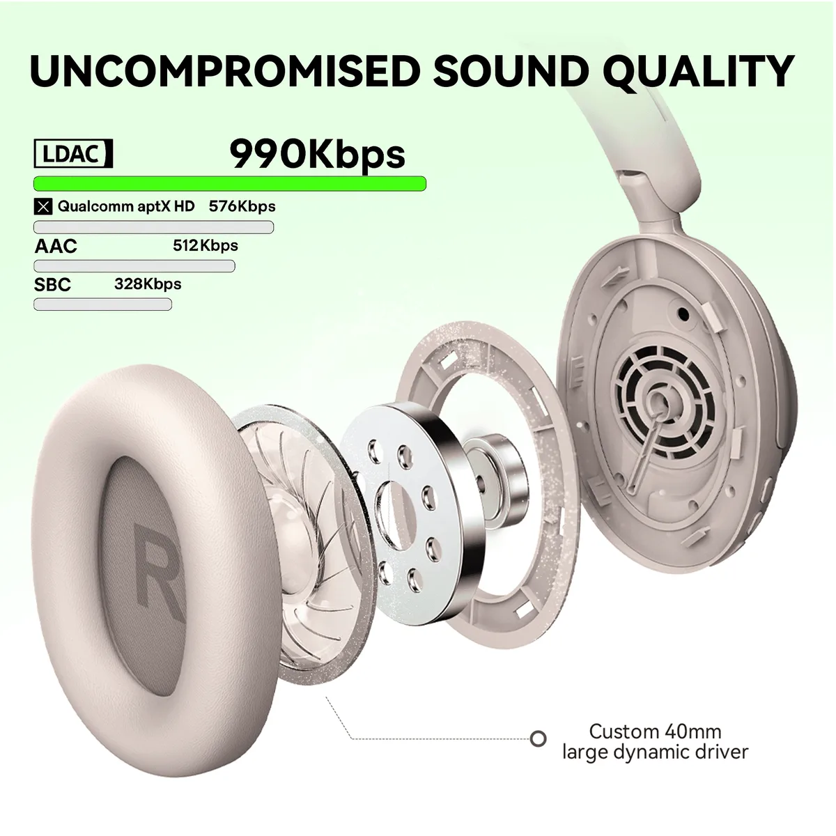 אוזניות Over-ear אלחוטיות עם ANC היברידי ומבטל רעשים - OneOdio Focus A6