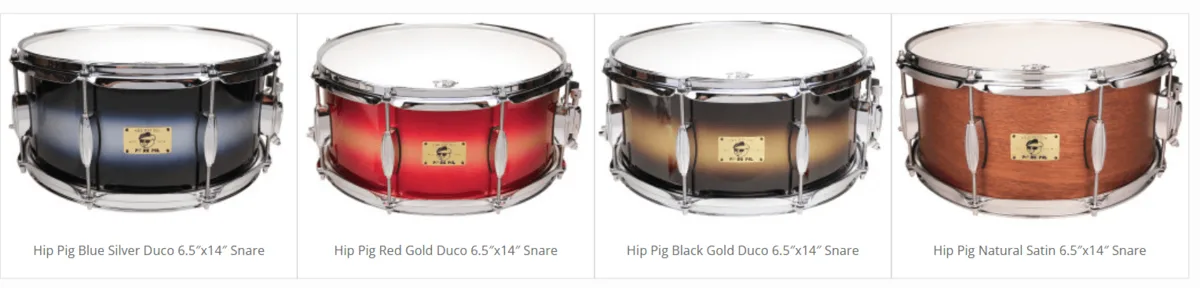 תוף סנר בעבודת יד "14×6.5 בגימור Black Gold מבית PORK PIE PORK PIE PRECUSSION