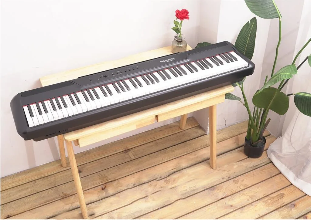 פסנתר חשמלי נייד בצבע שחור P-60 מבית Pearl River