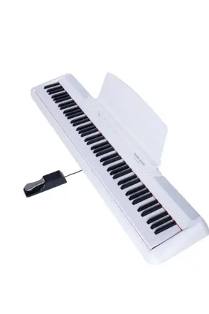 פסנתר חשמלי נייד בצבע לבן P-60 מבית Pearl River