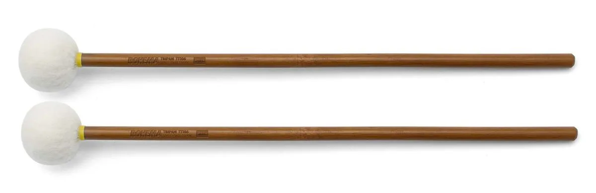 מקלות מאלט לטימפני 61232 | TT106| MEDIUM בגימור לכה Timpani Mallets מבית ROHEMA - Germany ROHEMA (GERMANY)