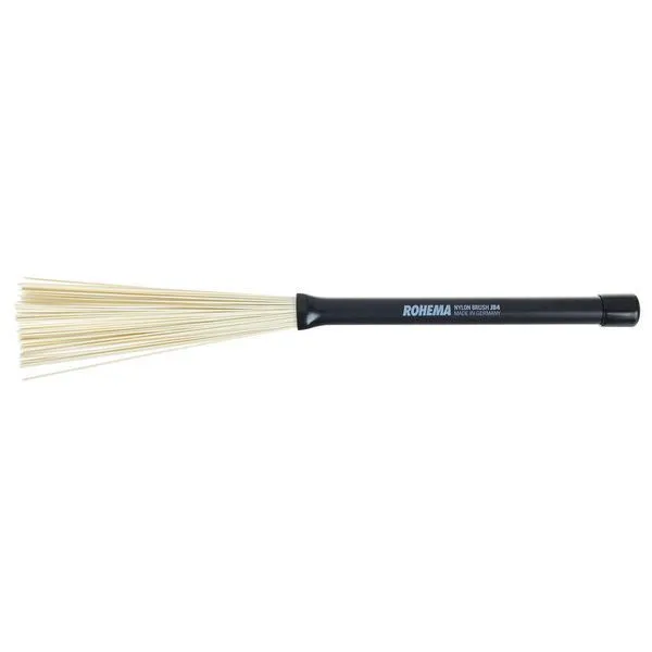 מברשות ניילון לתופים 61397 JB-4 Rubber handle, nylon bristles מבית ROHEMA (GERMANY)