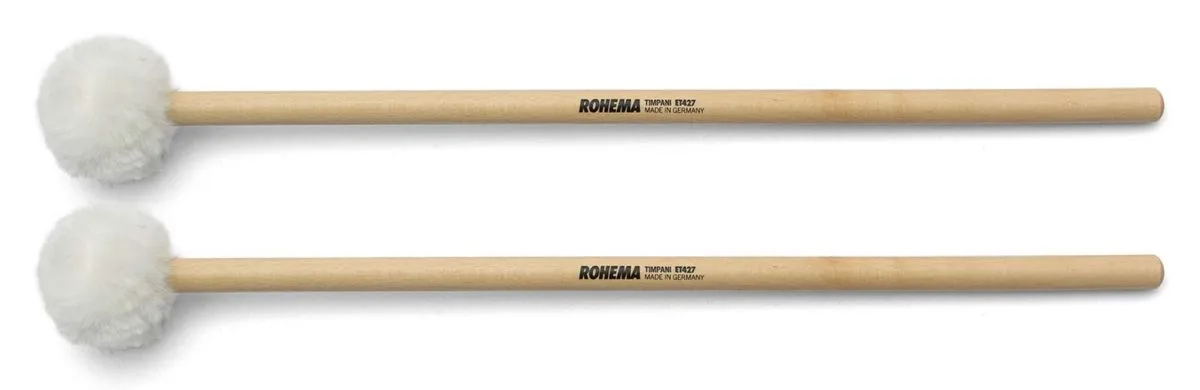 מקלות מאלט לטימפני 61427 | ET427| MEDIUM בגימור לכה Timpani Mallets מבית ROHEMA - Germany ROHEMA (GERMANY)