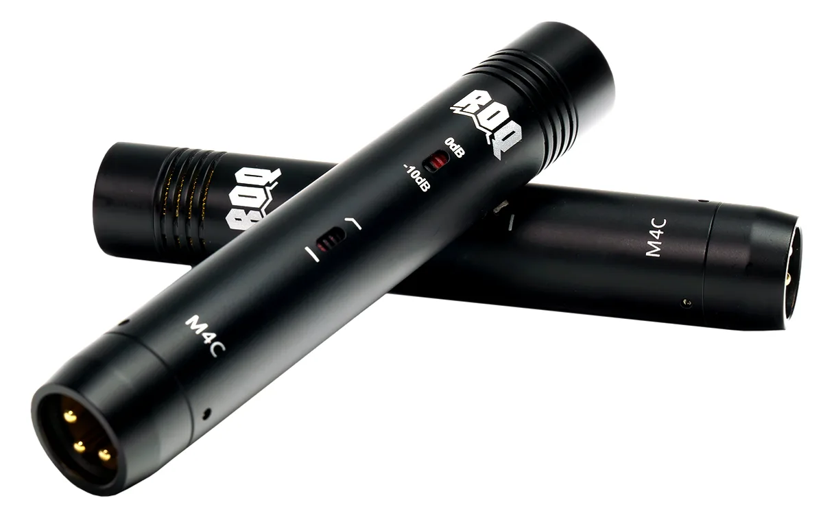 מיקרופון קונדנסר XLR דגם עיפרון עם בולם זעזועים Roq Audio M4C