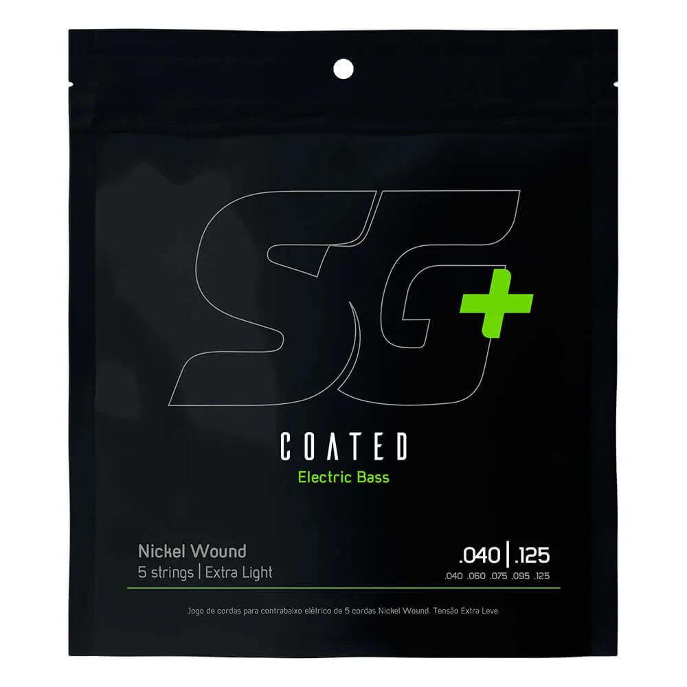 מיתרים לגיטרה בס Nickel Plated Steel 040- for 5 Strings - Coated מבית SG