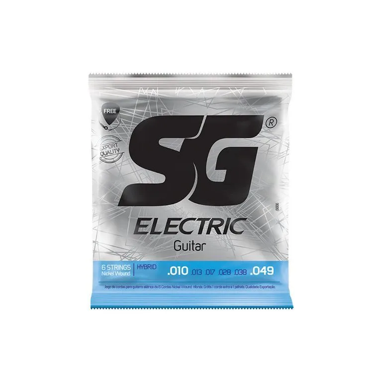 מיתרים לגיטרה חשמלית 010 Nickel Hybrid String מבית SG