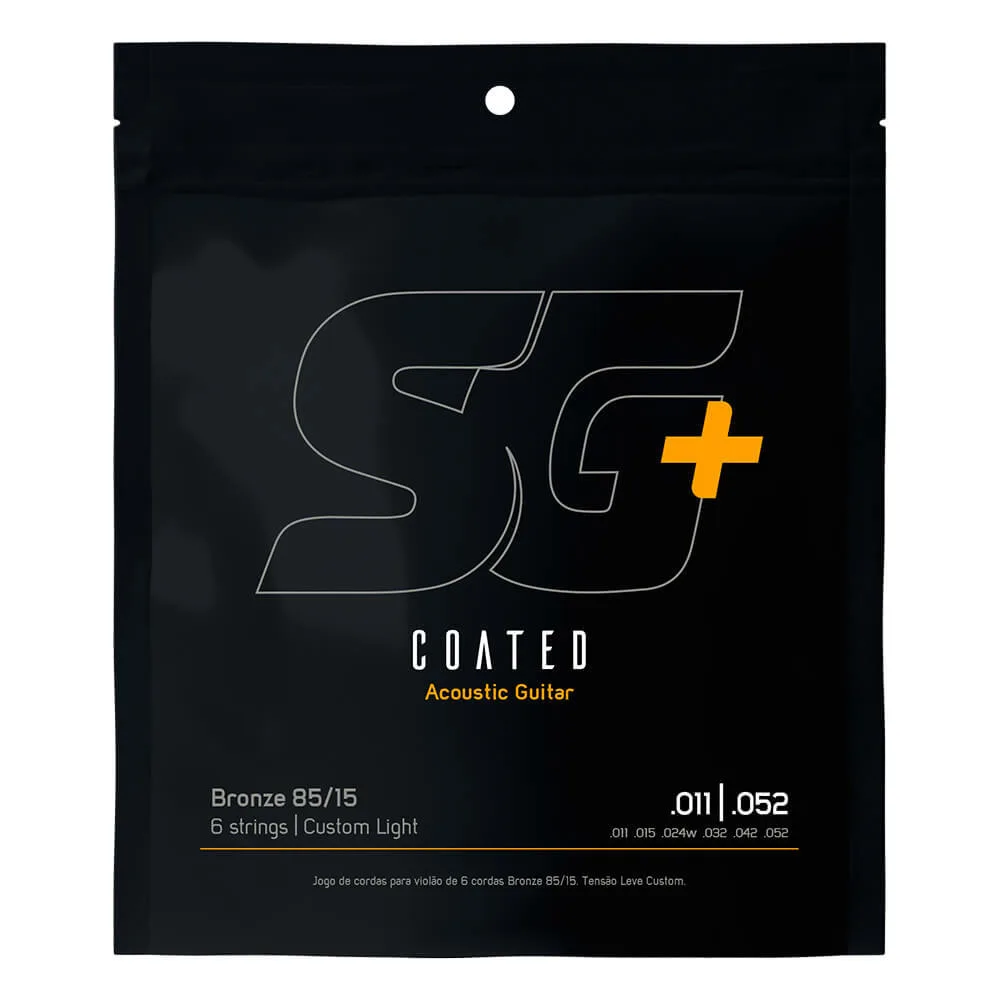 מיתרים לגיטרה אקוסטית Bronze 011 85/15 - Coated מבית SG