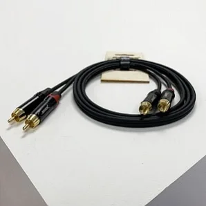 כבל מקצועי RCA כפול 4 חיבורים - 1 מטר RCA2RCA מבית SHNOOR *שלוש שנות אחריות*