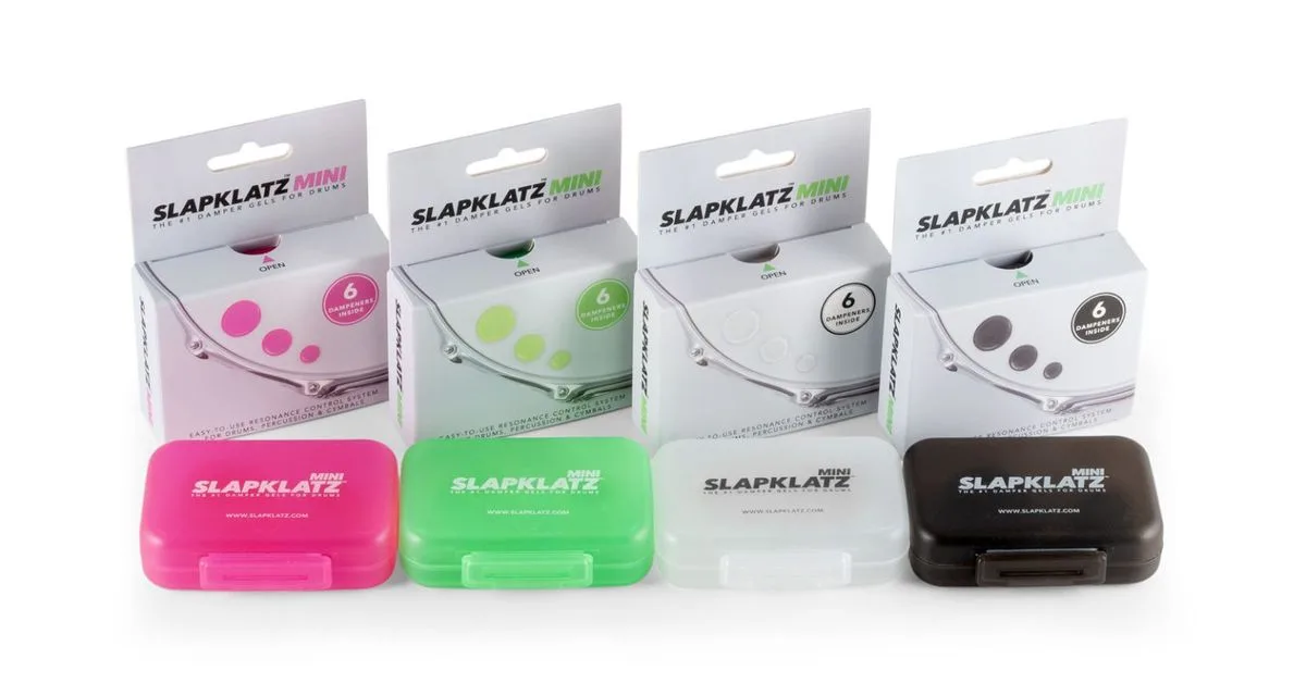 6 מדבקות ג'ל (שחור) Tony Royster Jr לעמעום התופים SlapKlatz Mini Black