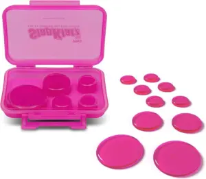 12 מדבקות ג'ל (ורוד) Anika Nilles לעמעום התופים SlapKlatz Pro Pink