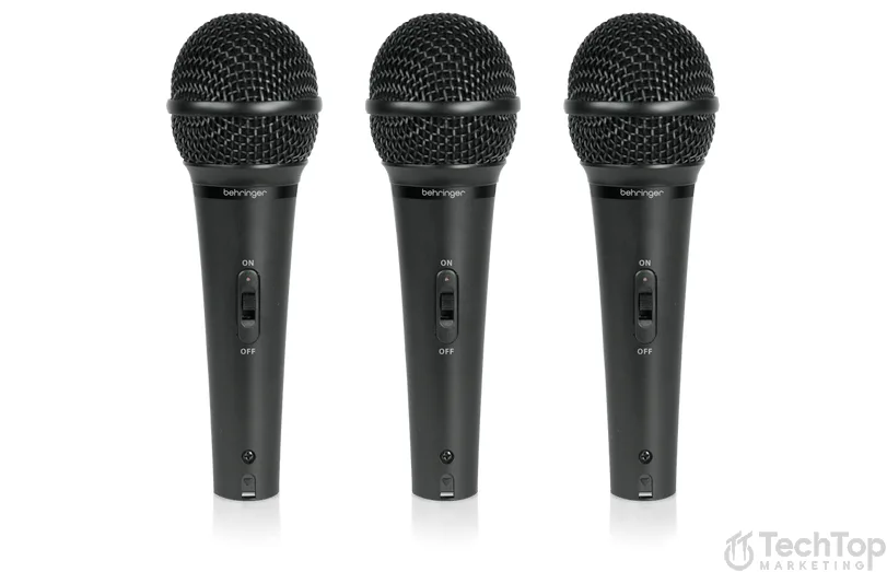 סט 3 מיקרופונים דינאמיים לשירה דגם XM1800S מבית Behringer